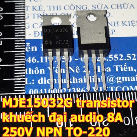 MJE15032G MJE15032 15032 MJE15033G MJE15033 15033 TO-220 transistor khuếch đại audio 8A 250V 50W NPN / PNP kde6337