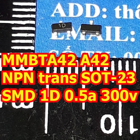 MMBTA42 A42 NPN trans SOT-23 SMD 1D 0.5a 300v kde6365