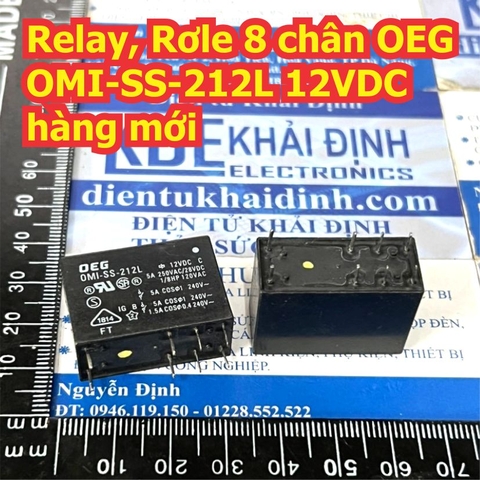 Relay, Rơle OEG OMI-SH-212L 12VDC hàng tháo máy kde6438