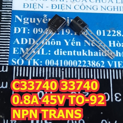 C33740 33740 0.8A 45V TO-92 NPN TRANS kde6486