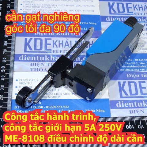 Công tắc hành trình, công tắc giới hạn 5A 250V ME-8108 điều chỉnh độ dài cần kde6829