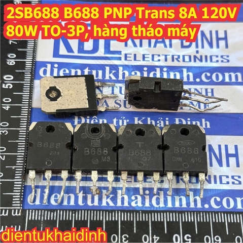2SB688 B688 PNP Trans 8A 120V 80W TO-3P, hàng tháo máy kde7063