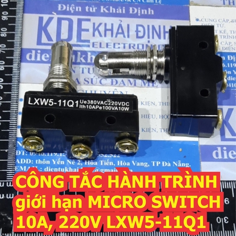 CÔNG TẮC HÀNH TRÌNH giới hạn MICRO SWITCH 10A, 220VDC/380VAC LXW5-11Q1 kde7357