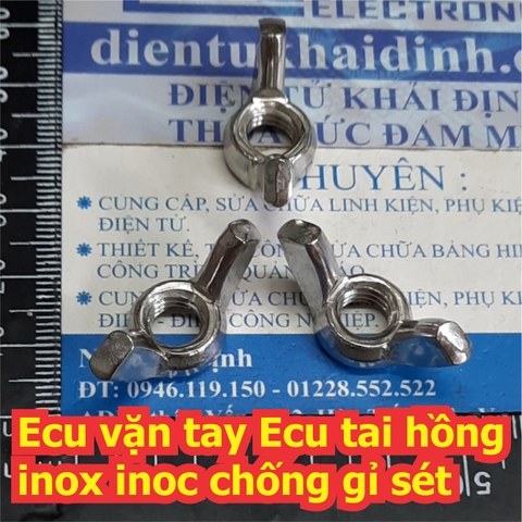 Ecu vặn tay Eru cánh bướm tai hồng chuồn chuồn inox inoc chống gỉ sét M4 M5 M6 M8 M10 kde7583
