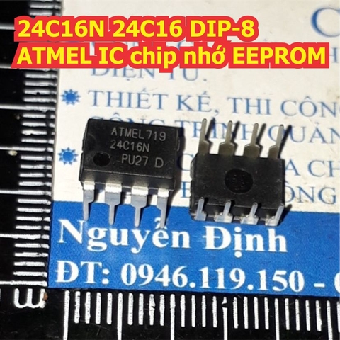 24C16N 24C16 DIP-8 ATMEL IC chip nhớ EEPROM kde8095