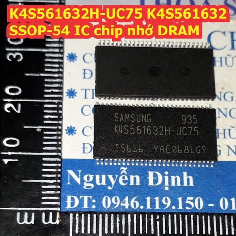 K4S561632H-UC75 K4S561632 561632 SSOP-54 IC chip nhớ DRAM kde8105