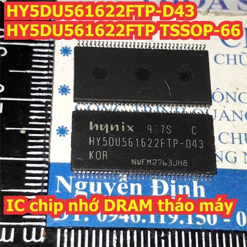 HY5DU561622FTP-D43 HY5DU561622FTP 561622 TSSOP-66 IC chip nhớ DRAM tháo máy kde8163