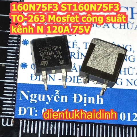 160N75F3 ST160N75F3 160N75 TO-263 Mosfet công suất kênh N 120A 75V kde8826