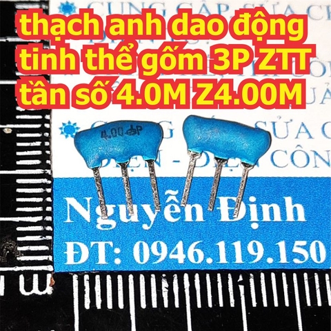 Thạch anh dao động tinh thể gốm 3 chân 3P ZTT tần số 4.0M 6.0M 8.0M 10.0M 12.0M 16.0M kde8972