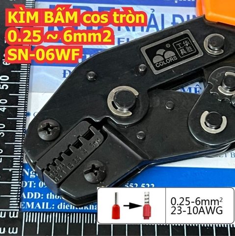 KÌM kèm BẤM ĐẦU cos tròn kim 0.25 ~ 6mm2 SN-06WF kde9220