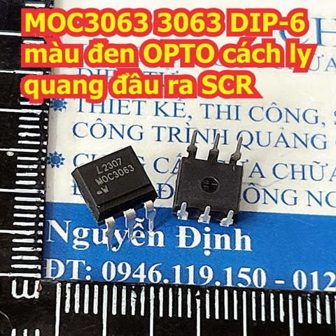 MOC3063 3063 DIP-6 / SOP-6 màu đen / trắng OPTO cách ly quang đầu ra SCR kde9246
