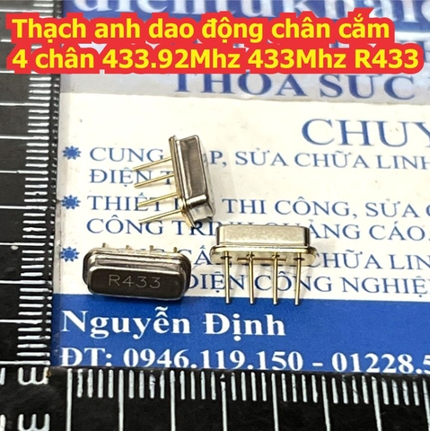 Thạch anh dao động chân cắm 4 chân 433.92Mhz 433Mhz 433M R433 kde9470