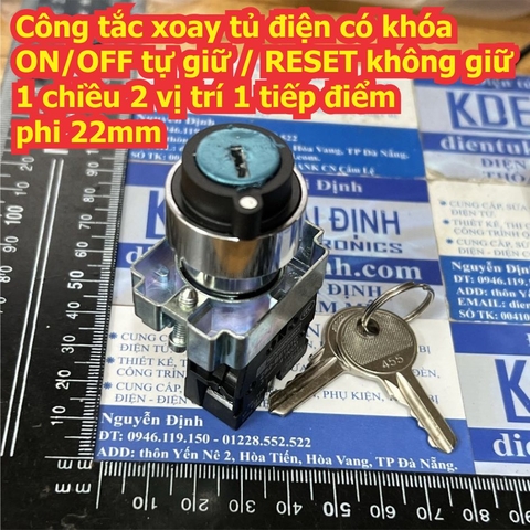 Công tắc xoay tủ điện có khóa ON/OFF tự giữ / RESET không giữ  phi 22mm XB2-BG21 XB2-BG33 XB2-BG53 XB2-BG61 kde9721