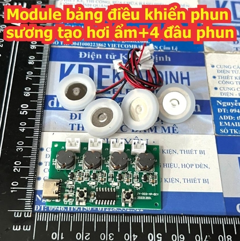 Module bảng điều khiển phun sương tạo hơi ẩm full phụ kiện cổng type-C 1, 2, 4 đầu phun kde9748