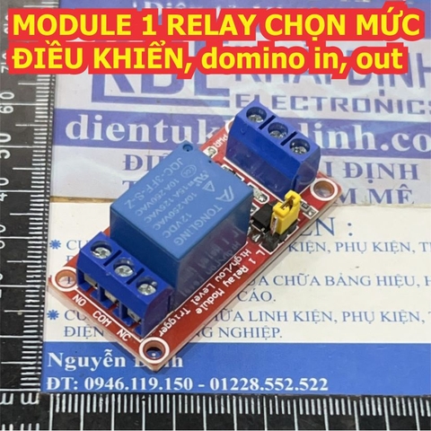 MODULE 1 RELAY OPTO CHỌN MỨC ĐIỀU KHIỂN, domino in out 5V/12V/24V kde0203