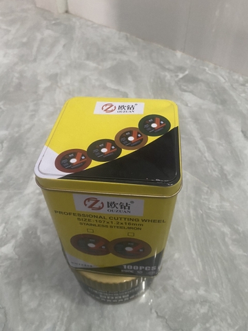 Đá Cắt INOX Ouzuan 107mm Màu Đỏ