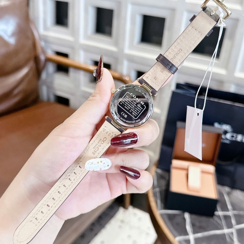 Coach Pretty In Every Little |Nữ Giới |Vàng Gold |Dây Da Nâu |Máy Pin (Quartz) |Size 32mm