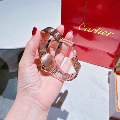 Cartier Panther |Nữ Giới |Đính Đá |Dây Kim Loại Rose Gold |Máy Pin (Quartz) |Size 36mm