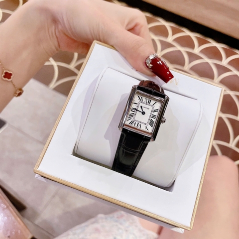 Cartier Tank Solo |Nữ Giới |Mặt Chữ Nhật |Dây Da Đen |Máy Pin (Quartz) |Size 31x24mm