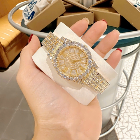 Chopard L'Heure Du Diamant |Nữ Giới |Full Đá |Dây Kim Loại Vàng Gold |Máy Pin (Quartz) |Size 32mm