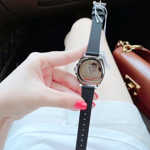 Coach Boyfriend |Nữ Giới |Trắng Silver |Dây Silicone Đen |Máy Pin (Quartz) |Size 34mm