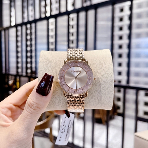 Coach Elliot |Nữ Giới |Mặt Đính Đá |Dây Kim Loại Rose Gold |Máy Pin (Quartz) |Size 36mm