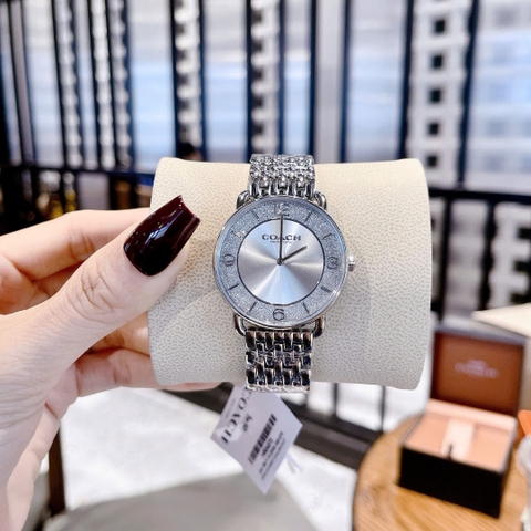 Coach Elliot |Nữ Giới |Mặt Đính Đá |Dây Kim Loại Silver |Máy Pin (Quartz) |Size 36mm