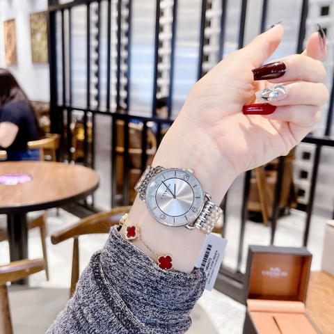 Coach Elliot |Nữ Giới |Mặt Đính Đá |Dây Kim Loại Silver |Máy Pin (Quartz) |Size 36mm