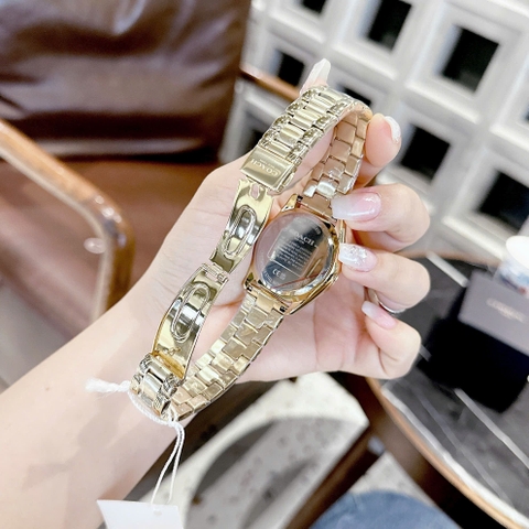 Coach |Nữ Giới |Đính Đá Nhiều Màu |Dây Kim Loại Vàng Gold |Máy Pin (Quartz) |Size 36mm