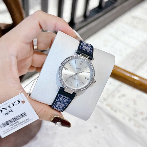 Coach Pretty In Every Little |Nữ Giới |Đính Đá |Dây Canvas Xanh Dương |Máy Pin (Quartz) |Size 32mm
