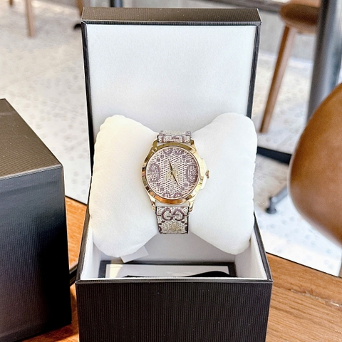 Gucci G-Timeless GG Supreme Canvas |Nữ |Dây Da Nâu Họa Tiết Con Ong |Máy Pin (Quartz) |Size 38mm