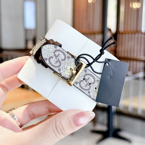 Gucci G-Timeless GG Supreme Canvas |Nữ |Dây Da Nâu Họa Tiết Con Ong |Máy Pin (Quartz) |Size 38mm