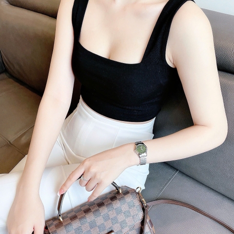 Gucci G-Timeless |Nữ Giới |Mặt Xanh Lá |Dây Kim Loại Silver |Máy Pin (Quartz) |Size 28mm