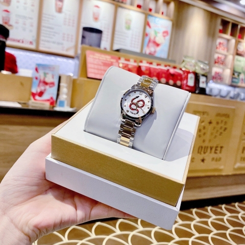 Gucci G-Timeless Snake Motif |Nữ |Rắn 3D |Dây Kim Loại Demi Vàng |Máy Pin (Quartz) |Size 29mm