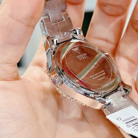 Guess 6 Kim |Nữ Giới |Mặt Đính Đá |Dây Kim Loại Silver |Máy Pin (Quartz) |Size 33mm