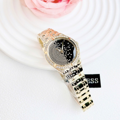 Guess Afterglow |Nữ Giới |Đính Đá Pha Lê |Dây Kim Loại Vàng Gold |Máy Pin (Quartz) |Size 36mm