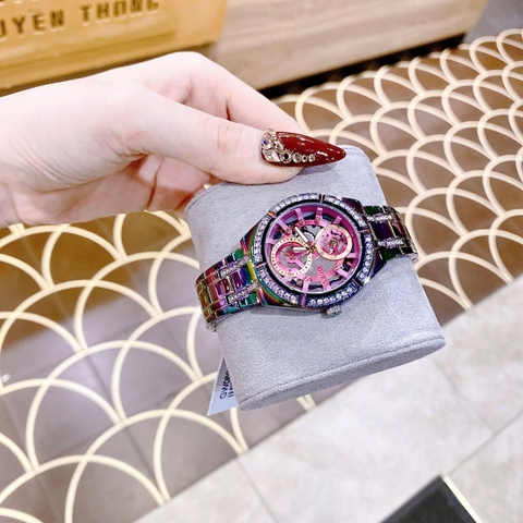 Guess Allara Iridescent |Nữ Giới |Lộ Máy |Dây Kim Loại Màu Tím |Máy Pin (Quartz) |Size 36mm