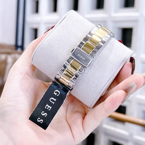 Guess Annette |Nữ Giới |Mặt Xanh Lá |Dây Kim Loại Demi Vàng Gold |Máy Pin (Quartz) |Size 36mm