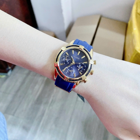 Guess Catalina |Nữ Giới |Vàng Gold |Dây Silicone Xanh |Máy Pin (Quartz) |Size 36mm
