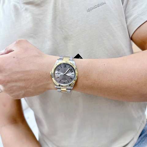 Guess Connoisseur |Nam Giới |Mặt Xám |Dây Kim Loại Demi Vàng |Máy Pin (Quartz) |Size 42mm