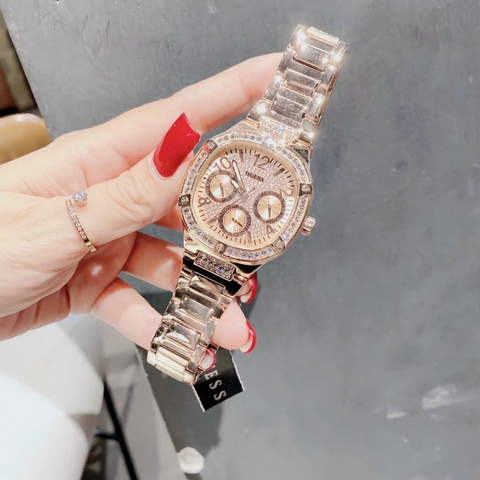 Guess Duke |Nữ Giới |Mặt Vuông |Dây Kim Loại Rose Gold |Máy Pin (Quartz) |Size 40mm