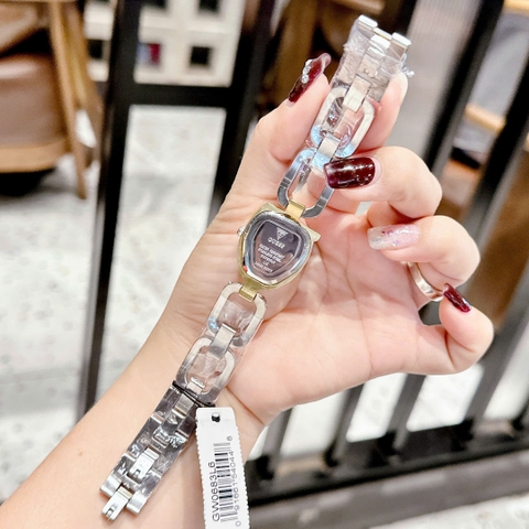 Guess Gia |Nữ Giới |Mặt Hình Bán Nguyệt |Lắc Tay Demi Vàng Gold |Máy Pin (Quartz) |Size 22mm