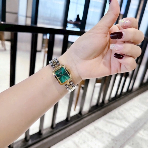 Guess Isla Green |Nữ Giới |Mặt Xanh Lá |Dây Kim Loại Demi Vàng Gold |Máy Pin (Quartz) |Size 22mm