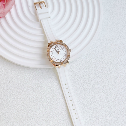 Guess Modern |Nữ Giới |Rose Gold |Dây Sillicone Trắng |Máy Pin (Quartz) |Size 36mm