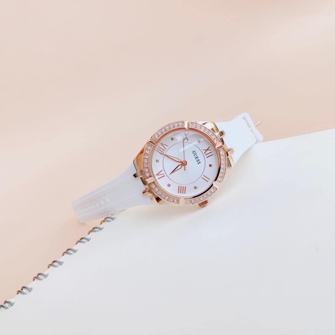 Guess Modern |Nữ Giới |Rose Gold |Dây Sillicone Trắng |Máy Pin (Quartz) |Size 36mm