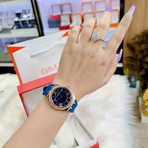 Guess Momentum |Cặp Đôi |Đính Đá |Dây Sillicone Xanh |Size 44x36mm