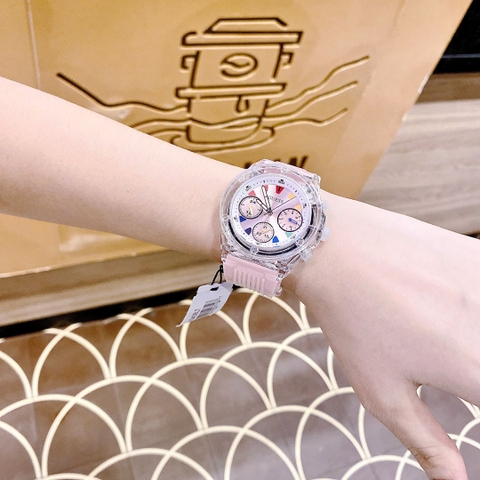 Guess Multifunction |Nữ Giới |6 Kim |Dây Cao Su Màu Hồng |Máy Pin (Quartz) |Size 39mm