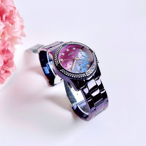 Guess Sporty-Purple |Nữ Giới |Đính Đá |Dây Kim Loại Màu Tím |Máy Pin (Quartz) |Size 38mm