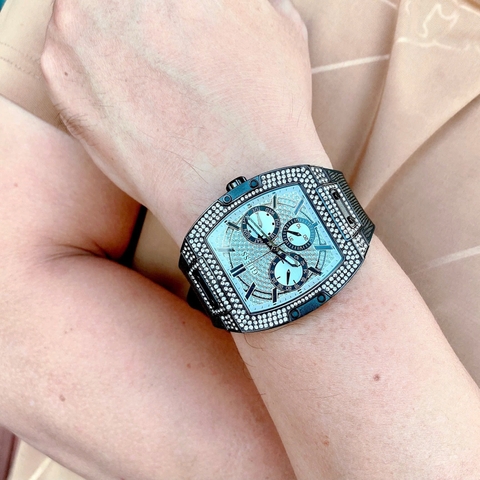 Guess Phoenix |Nam giới |Chronograph |Đính Đá |Dây Silicone Đen |Máy Pin (Quartz) |Size 43mm