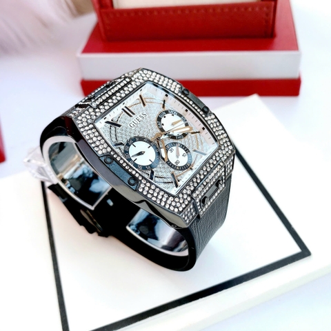 Guess Phoenix |Nam giới |Chronograph |Đính Đá |Dây Silicone Đen |Máy Pin (Quartz) |Size 43mm